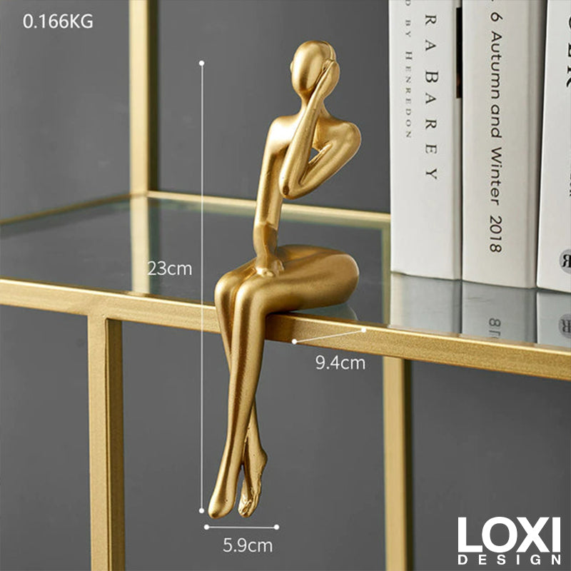 Loxi Design™ Golden Abstract Figures